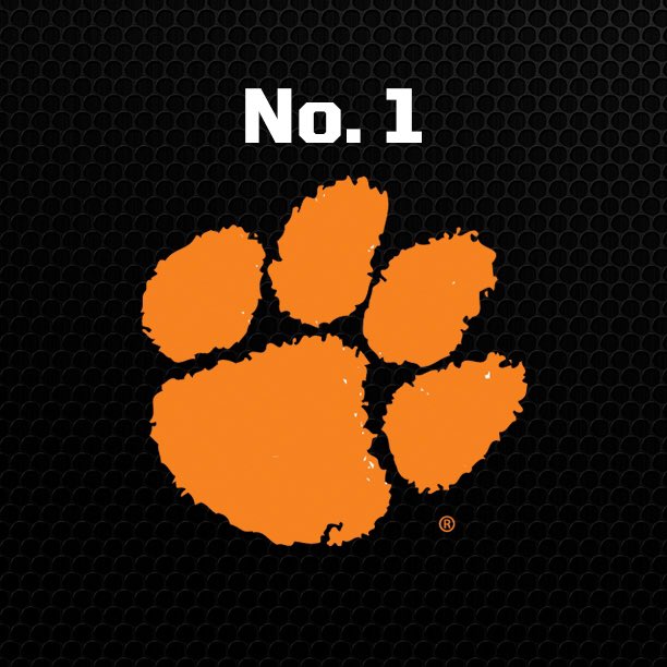CFBPlayoff's tweet image. 1. Clemson
2. LSU 
3. Ohio State 
4. Alabama