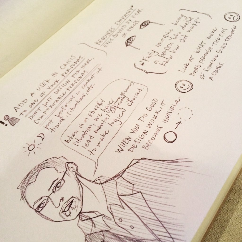 kellydiaz's tweet photo. Eric Meyer @meyerweb teaches us about the importance of empath, and designing through the eyes of a user in crisis. https://t.co/0EquAawERB