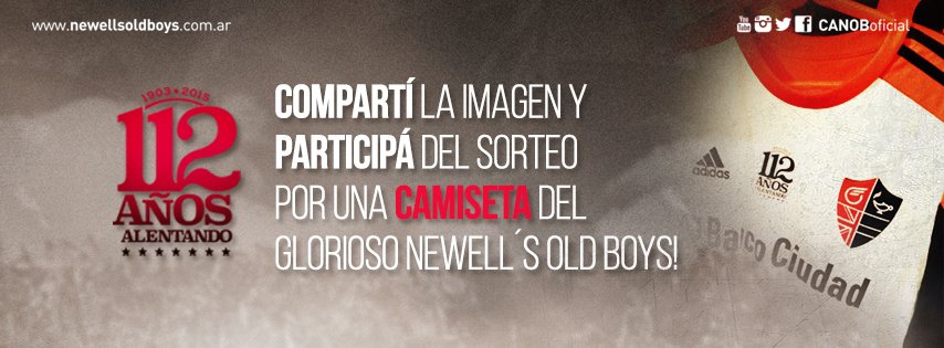 Newells's tweet photo. ¿Queres ganar la camiseta que uso @nachoscocco32 el sábado? RT y respondé el twitt con el hashtag #112AñosAlentando! https://t.co/I7Uettv7FJ