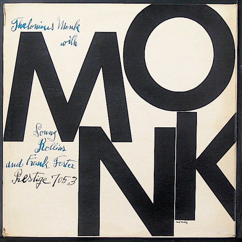 Andy Warhol's cover for Thelonious's 1954 album "MONK", with Sonny Rollins &amp; Frank Foster #jazz