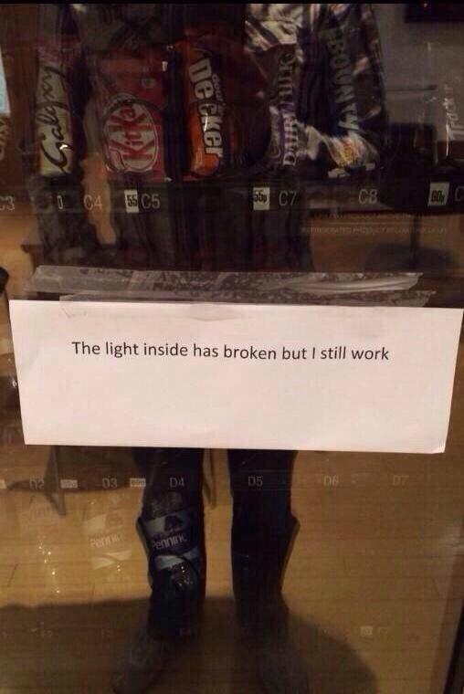 I've never related to a vending machine more in my life