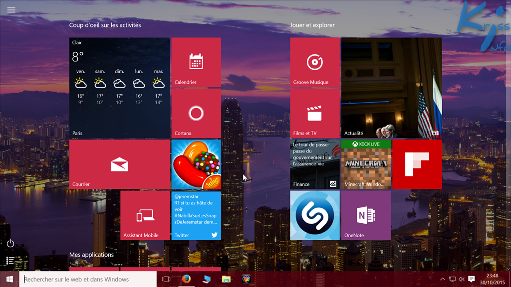 KrissInfo3's tweet image. Mettre le menu Démarrer en plein écran – Windows 10 
buff.ly/1SmzHhj #windows10 #krissinfo #menudémarrer