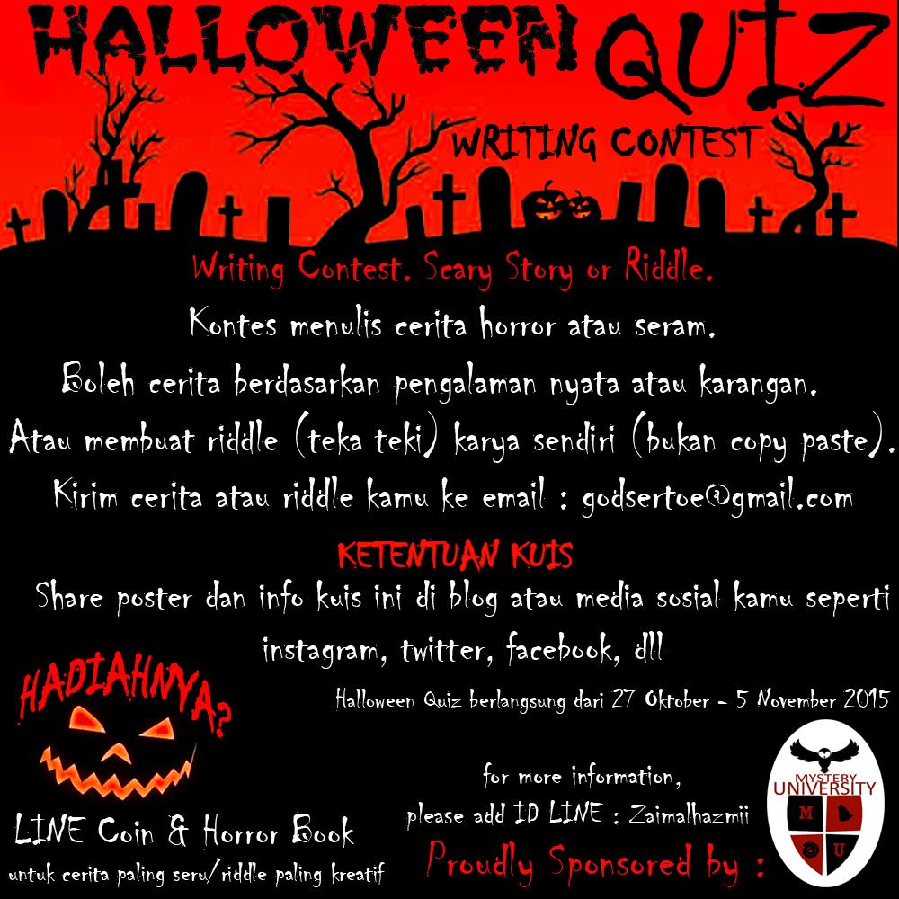 SnazzyCluster's tweet photo. yang jago nulis dan ngarang cerita atau jago bikin riddle yuk ikutan Writing Contest berhadiah ;) https://t.co/2g4OkxlY6z