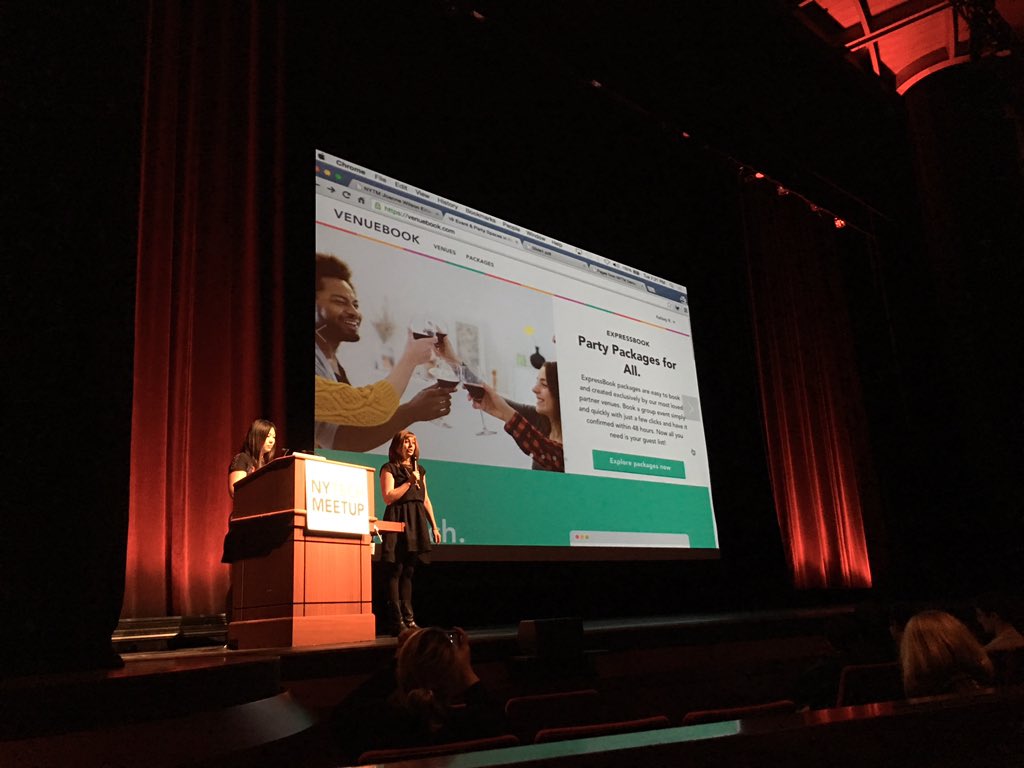 jkatz05's tweet photo. Watching @KelseyRecht &amp; @jen_hau demo the ease of booking an ExpressBook event on @VenueBook at @NYTM - go team! https://t.co/mVTtqTkPdB