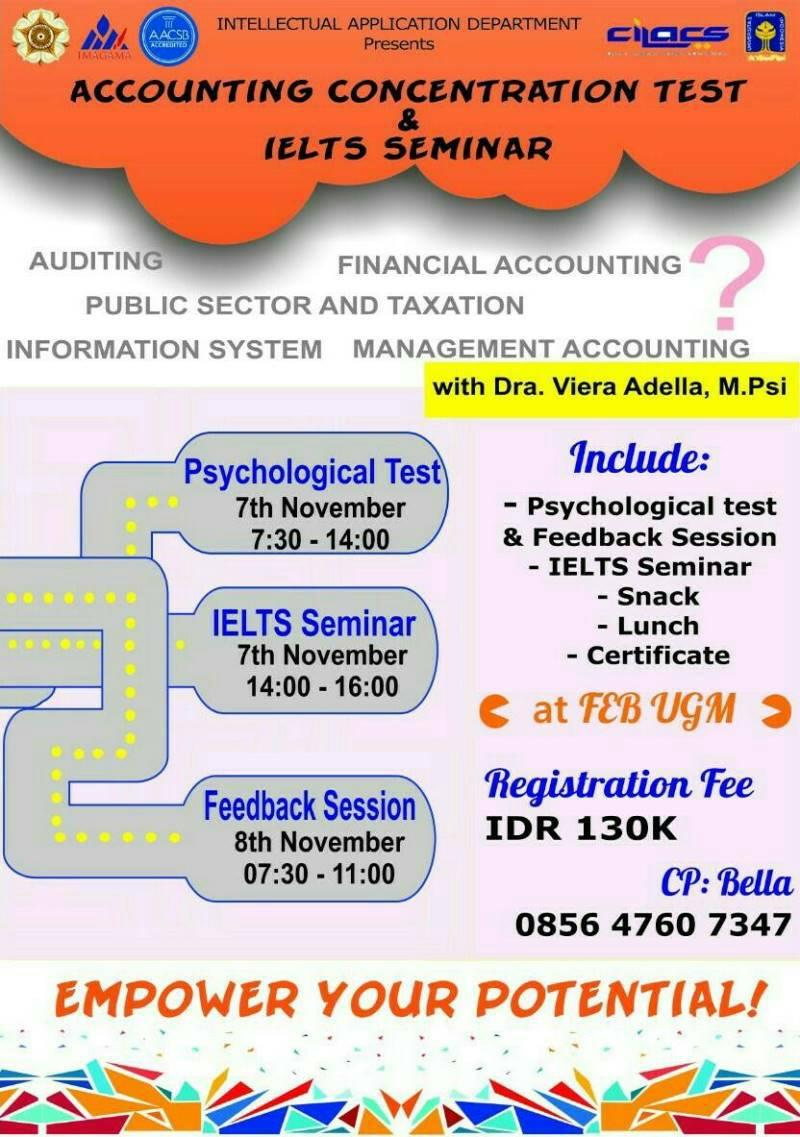 ImagamaFEB's tweet photo. ACT hadir untuk mengobati kebingungan kalian tentang konsentrasi. Dan ada IELTS Seminar 
CP:
Bella (085647607347) https://t.co/ax1Pf0TGU6