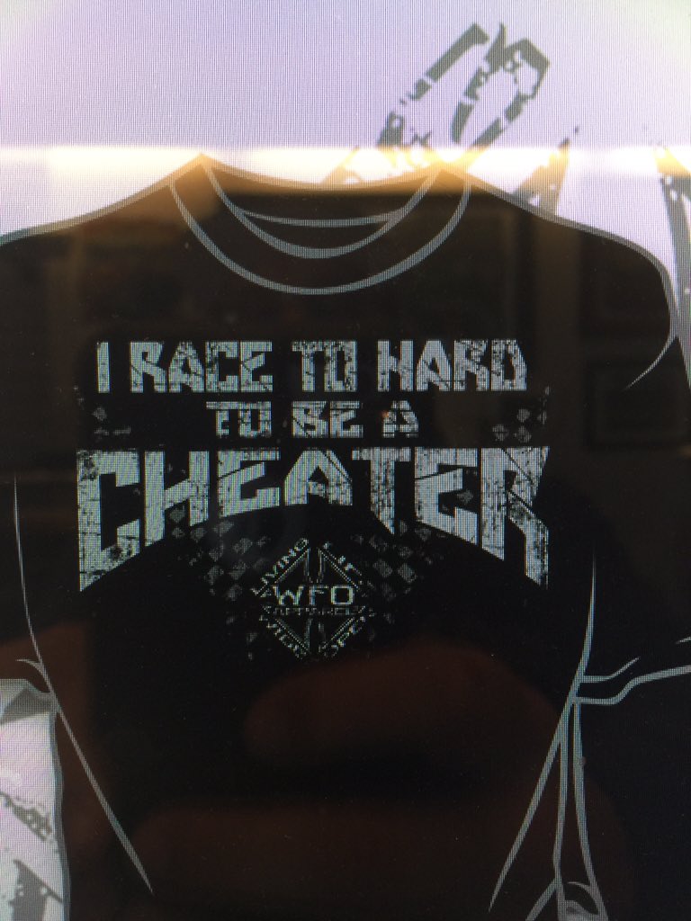 LivinOpen's tweet photo. I race to hard to be a cheater! Tees and hoodies online https://t.co/1mdD7AzaAI #wfo #livinlifewideopen #racetees https://t.co/cJJP5NVG1F