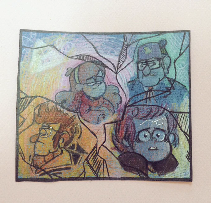Oh, this piece is the part of my #inktober! There are shards of broken souls..💔
#GravityFalls 