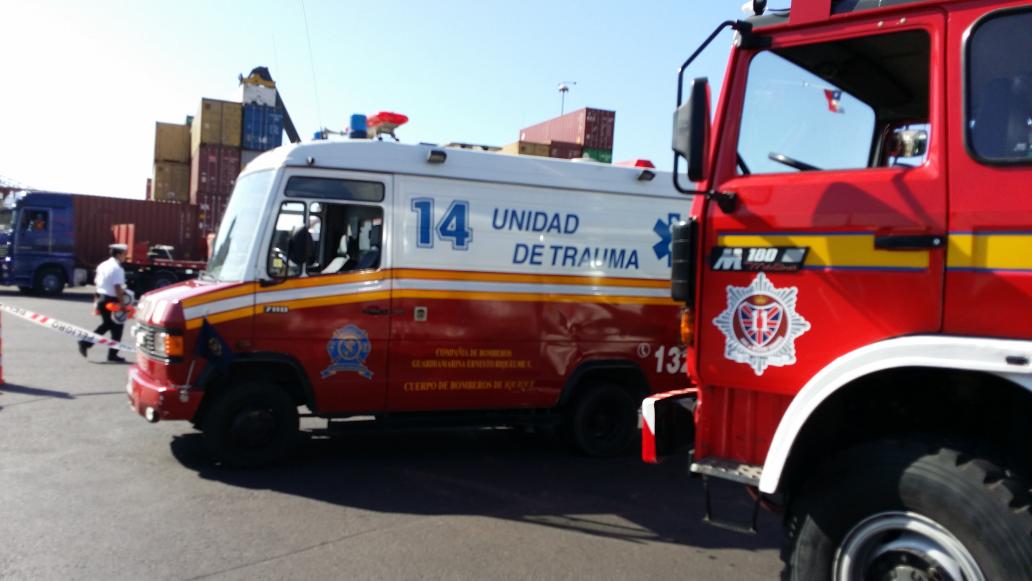 B4 hoy en 10.5.2 (Llamado HazMat) en Puerto de Iquique.
#vigilidelfuoco #Iquique #Epi #Puerto #cbi