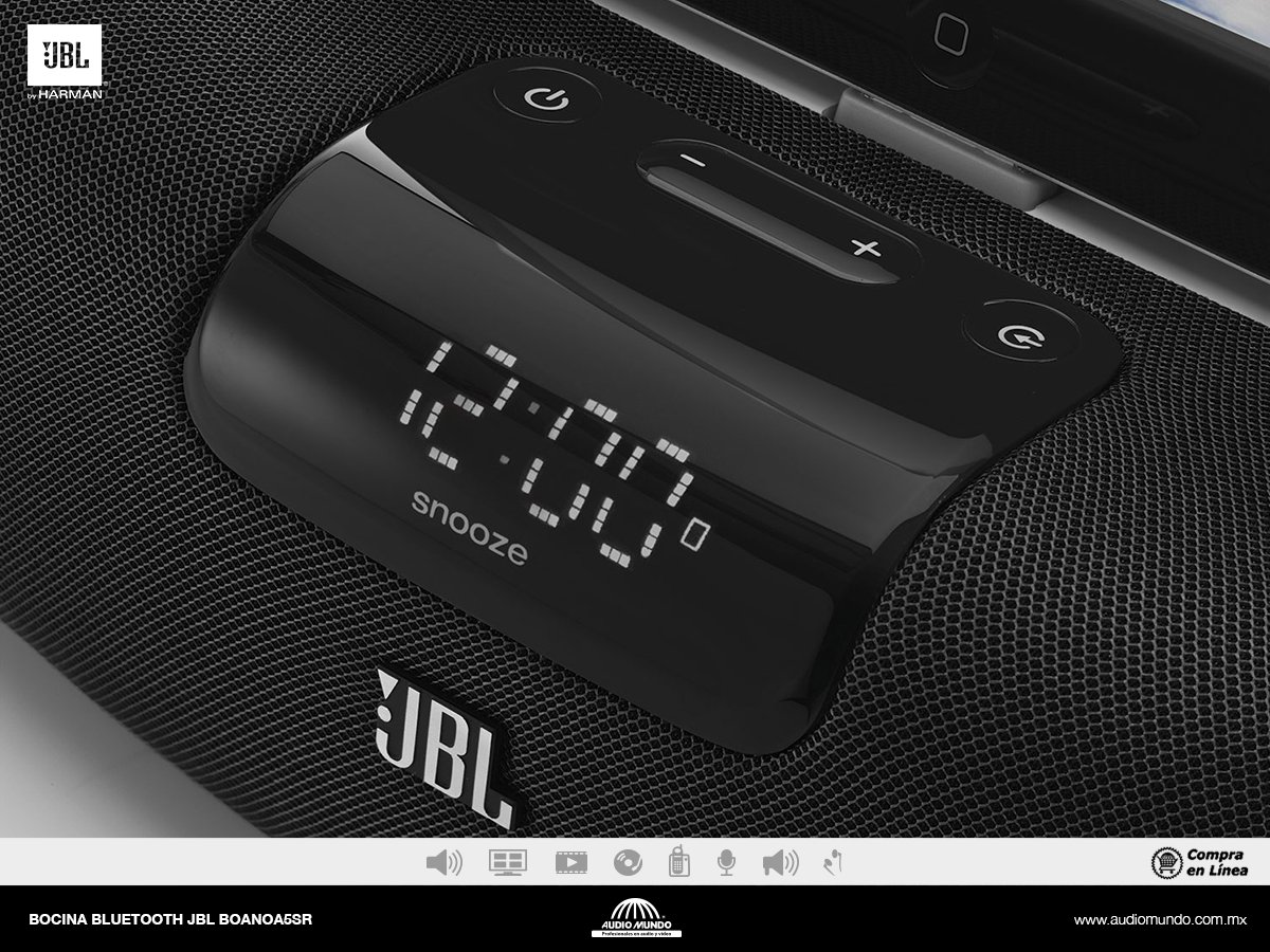 audiomundo's tweet photo. La bocina #JBL despertador, conéctate con #Blootooth y además recarga tus dispositivos. https://t.co/gK4ZiSjkTV https://t.co/PUi87GQRsL