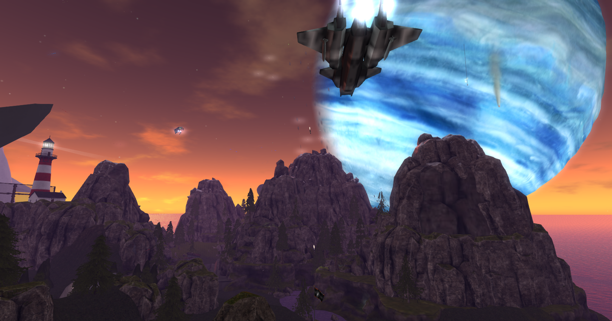 NewJessieSL's tweet photo. Air combat in the skies over New Jessie and Canada! https://t.co/s3D0UeXDUP