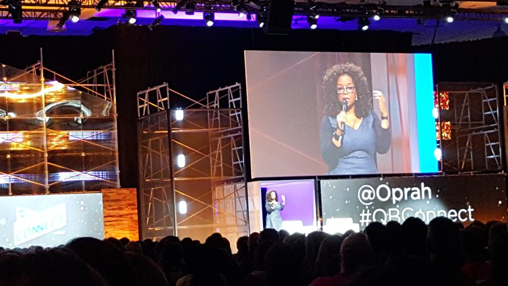 "Your moments are waiting for you" and "Selfies have changed the world" #QBConnnect #Oprah
