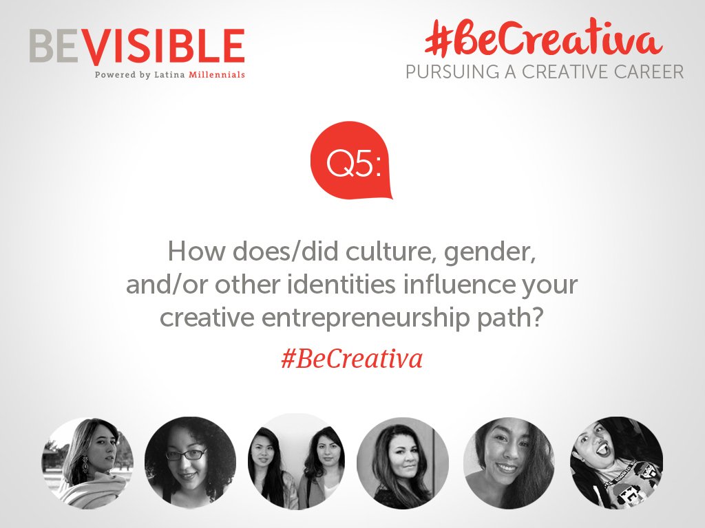 bevisiblelatinx's tweet photo. 2 more to go! Question 5: #BeCreativa https://t.co/tCTgdeWNBt