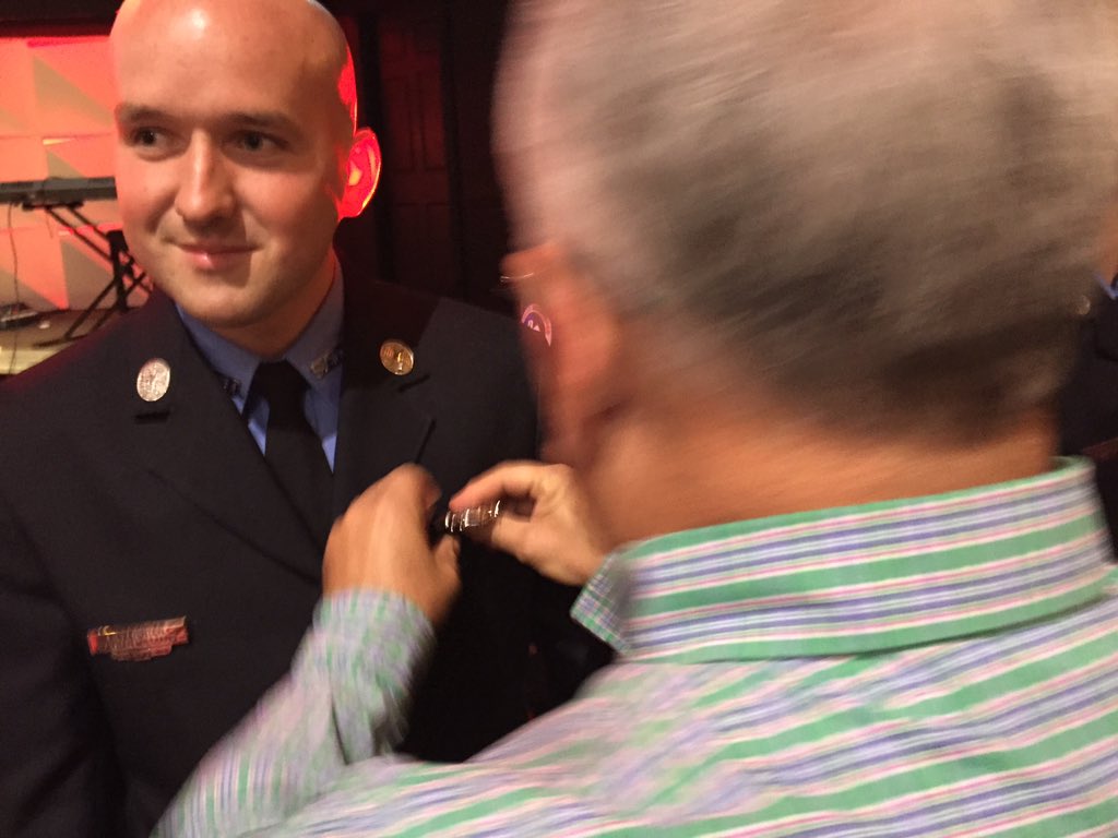 Recruits had heir badges pinned by family and loved ones <a href="/shreveportfire/">Shreveport Fire Dept</a> #RecruitClass61
