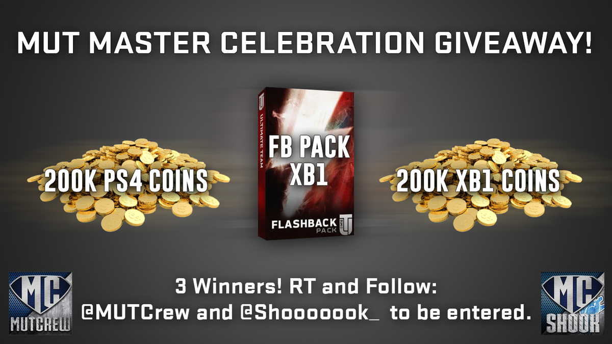 MUTCrew's tweet image. MUT Master Celebration 

GIVEAWAY!!

3 WINNERS!

RT, Follow Us &amp;amp; @Shooooook_ 

Ends Sunday