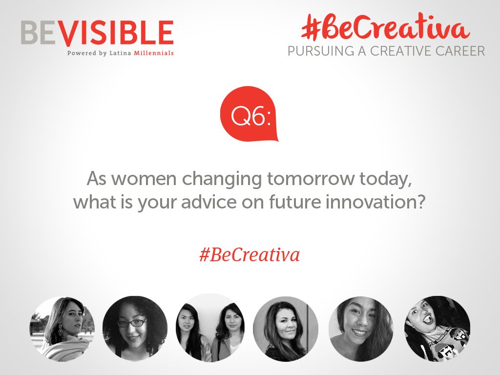 bevisiblelatinx's tweet photo. We have had an amazing conversation tonight! Last question! Q6
Tweet it up!
#BeCreativa https://t.co/gn5tN2x3NF