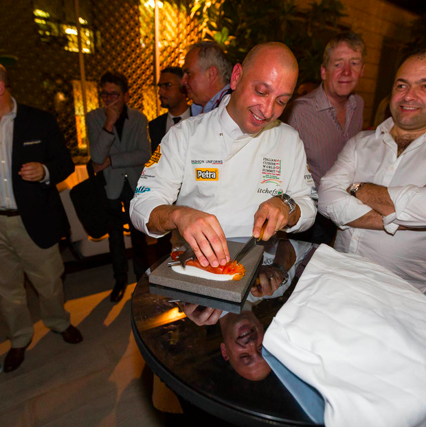 ICWSdxb's tweet photo. The Bottarga Academy has been launched at the Capital Club (Dubai) with the presentation of a special knife. https://t.co/g7EWoj0jpT