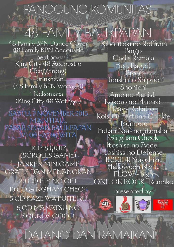 TamaraEBorneo's tweet photo. Haloo fans JKT48 Balikpapan. Jangan lupa ramaikan panggung komunitas @48FamilyBPN di pasar segar yaaa ^^ ditunggu.. https://t.co/IUikcioI5W