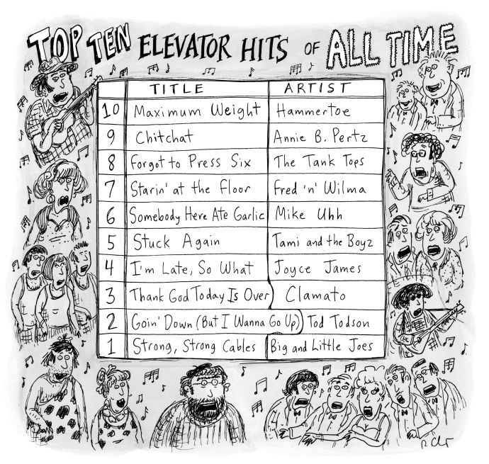 ElevatorWorld's tweet image. .@NYerCartoons from the November 09, 2015, issue. newyorker.com/cartoons/issue… #elevator #liftmusic #lifthumor