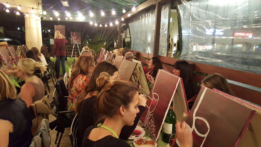 PaintNiteLA's tweet photo. We had an amazing time #DrinkingCreatively at @pitajungle in #NewportBeach last night! #PaintNiteOC #PaintNite https://t.co/yrUPYuigJA