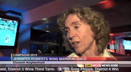 WCCBCharlotte's tweet photo. Mayor-Elect Jennifer Roberts Speaks Following Win https://t.co/KswNW85iJN #cltnews #cltpolitics #election2015 https://t.co/2cIiVVOiIo