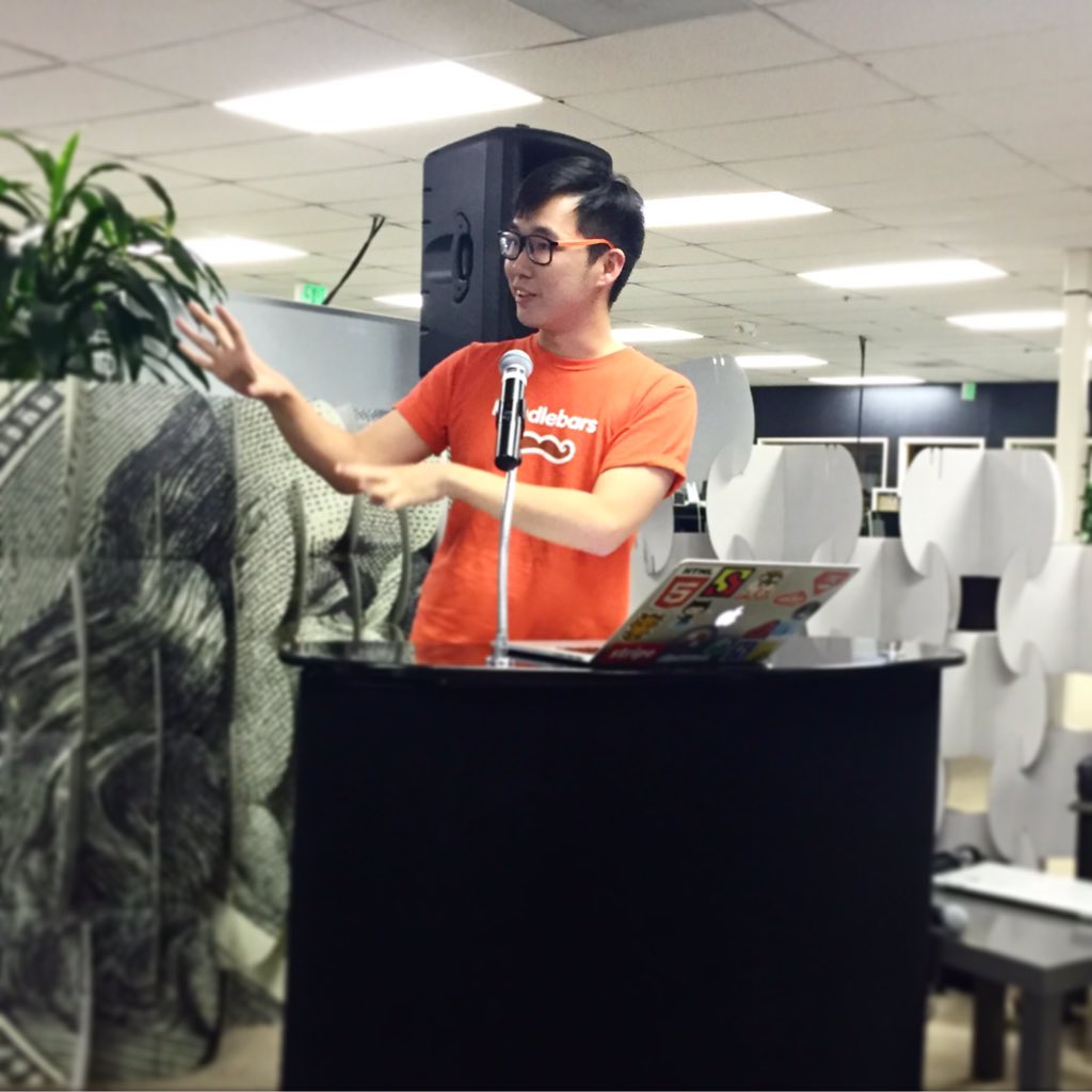 ladyleet's tweet photo. Godfrey @chancancode teaching us about what it means to be a Canadian and #HTMLBars #javascript @modernwebui https://t.co/RXMfKphcNJ