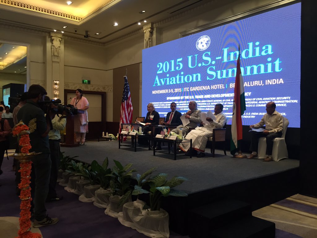 AAAEDelivers's tweet photo. Opening ceremony for @USTDA's 2015 US-India Aviation Summit #PartnersInAviation https://t.co/5hR0GxEu12