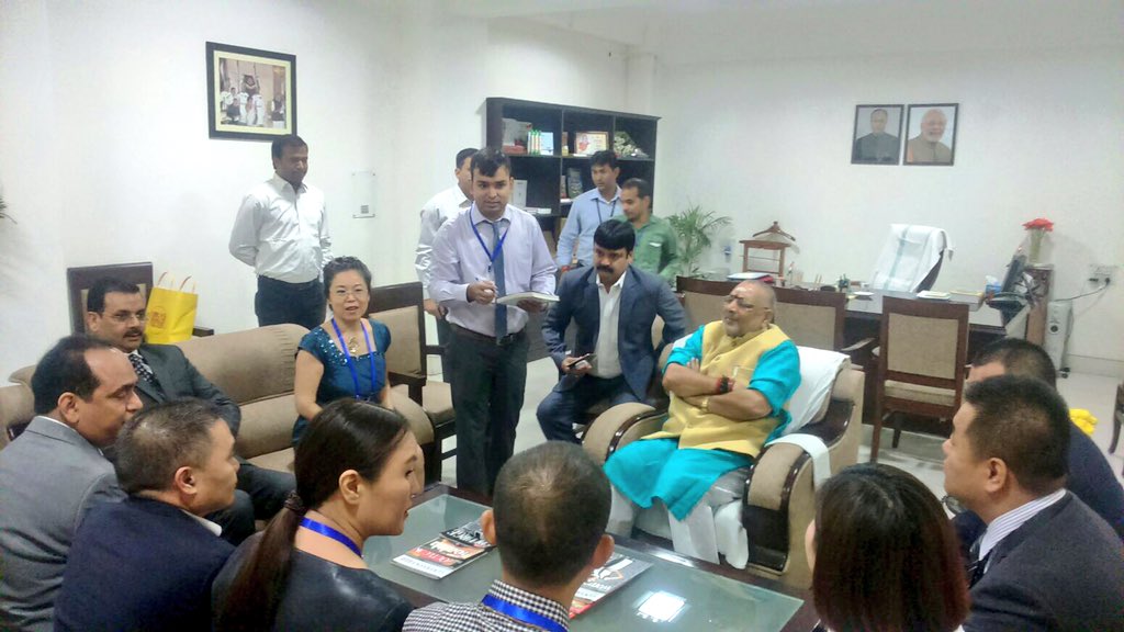girirajsinghbjp's tweet photo. Back to work.In office from yesterday.Met Chinese deligation they r eager to invest under make in india. @minmsme https://t.co/vwnLFbXATK