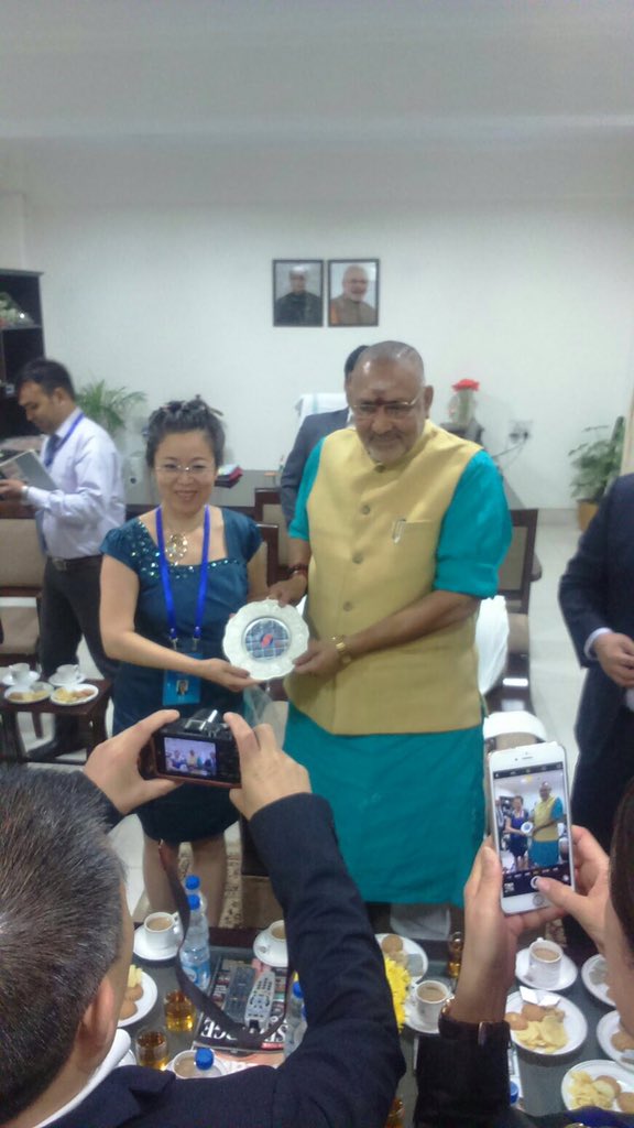 girirajsinghbjp's tweet photo. Back to work.In office from yesterday.Met Chinese deligation they r eager to invest under make in india. @minmsme https://t.co/vwnLFbXATK