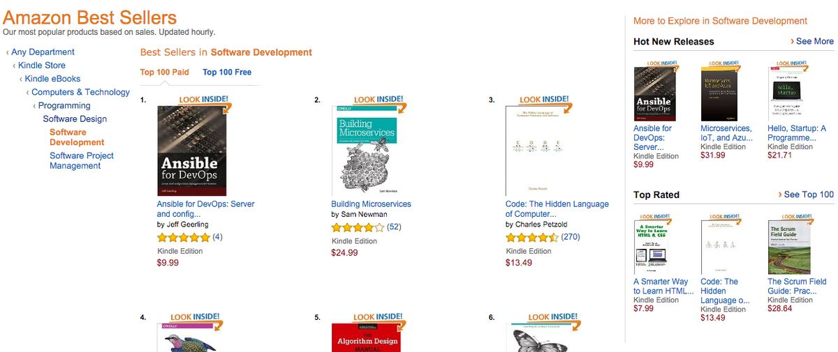I'm floored. Ansible for DevOps is currently the #1 bestseller in the Software Development category on Amazon!!