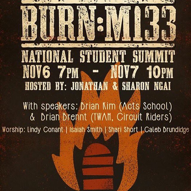 sharonfrancesca's tweet photo. @Movement133 Student Summit is happening this weekend! #fire #prayer @briankim82 @TheCRmovement @jonathan_ngai https://t.co/2Cyxp4W3Z6
