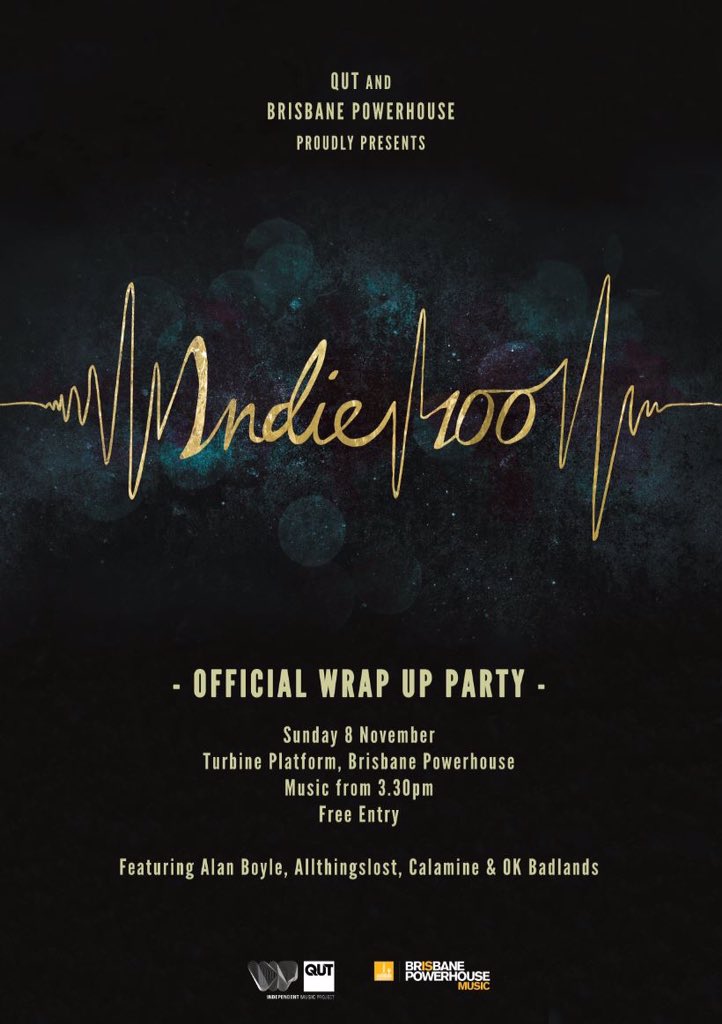 indie_100's tweet photo. On Sunday we are hitting the @Bris_Powerhouse for the #Indie100 Wrap Up Party! 🎉✨💫 #brisbanemusic https://t.co/X3s9lMsihM