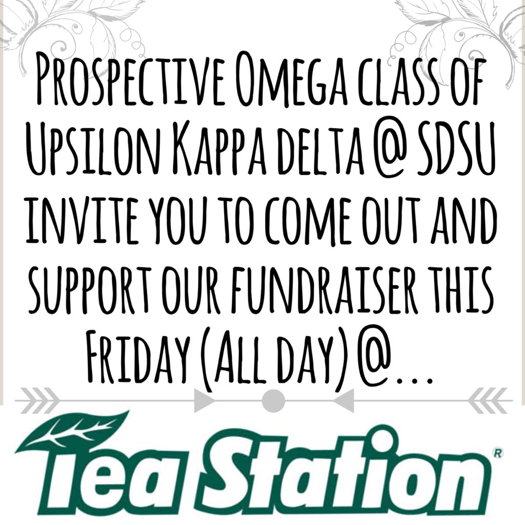 SDSU_UKD's tweet photo. COME OUT AND SUPPORT THIS FRIDAY @ TEA STATION!!! https://t.co/KKXu56M0b8