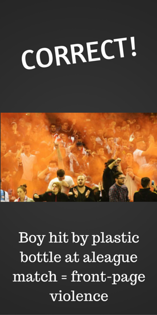 GUESS which event was hysterically described as VIOLENT by media?