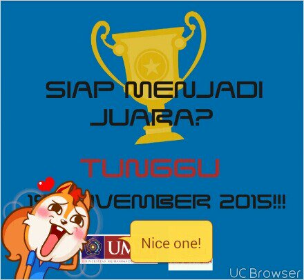 Haii :D
Siap-siap deh tanggal 19 November tunjukan bakat dan kreativitas kalian kawannn :d
#kajurcup 
#hmjbahteraumm