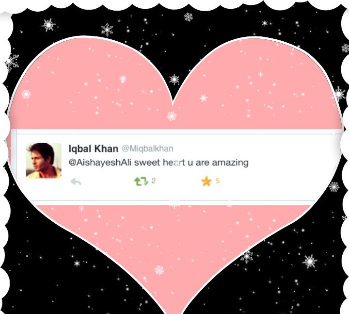 AishayeshAli's tweet photo. @Miqbalkhan 
Thank u soooooo Much For Such a #SweetReply 😍😍
U r really just #Amazing😊😊
Ur #Reply means a lot for me❤ https://t.co/BNtphgRlNC