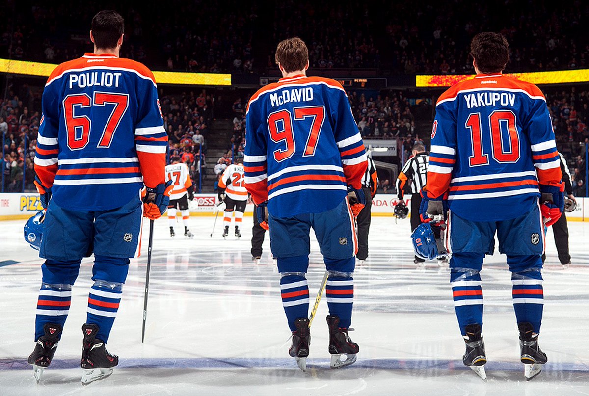 EdmontonOilers's tweet photo. "That's tough. The kid is playing really well for us." #Oilers react to 97's injury | READ > https://t.co/TAqbdc4I33 https://t.co/m3vjWndkuN