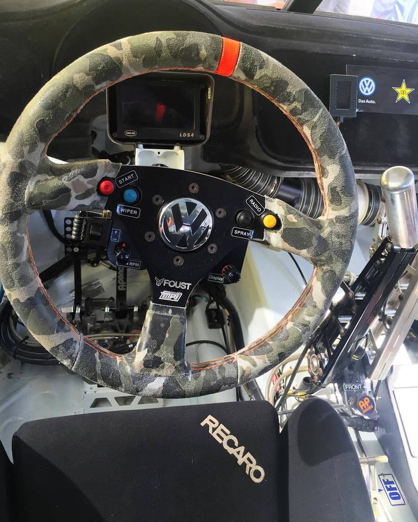TannerFoust's tweet photo. What do you think of my new steering wheel from @maxpapis ?? I'm like'n it! #camo @vwrallytheworld https://t.co/dWXNkaEw1k