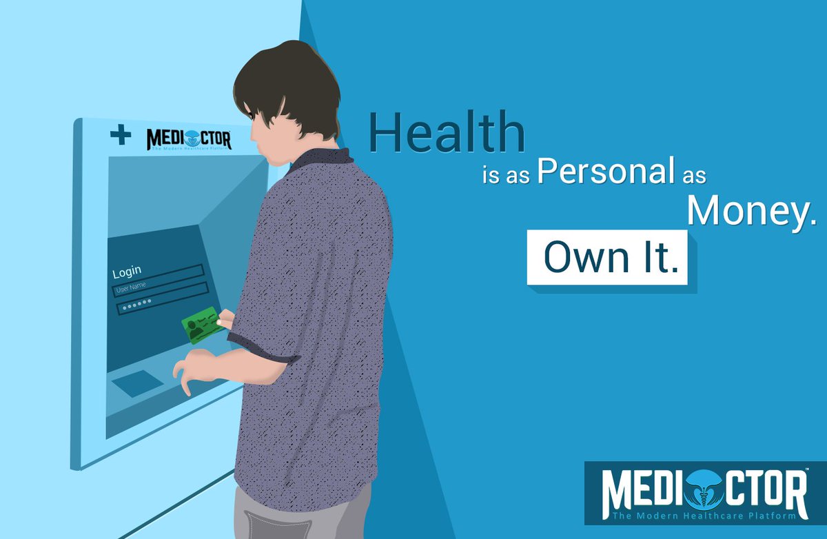 Medioctor's tweet photo. Health is as personal as money.own it. Learn more about how you can own you health @http://goo.gl/58R2cY https://t.co/S8FhsS7ceb