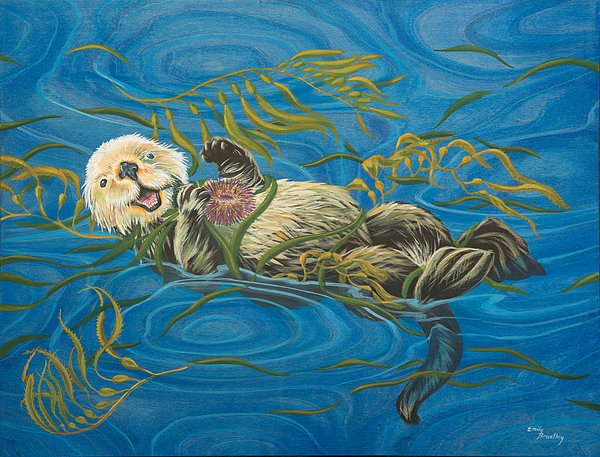 SummersPearl's tweet photo. New artwork for sale! - "Happy Otter" - https://t.co/0w7AcCAFuU @fineartamerica https://t.co/u7V3arEaWQ