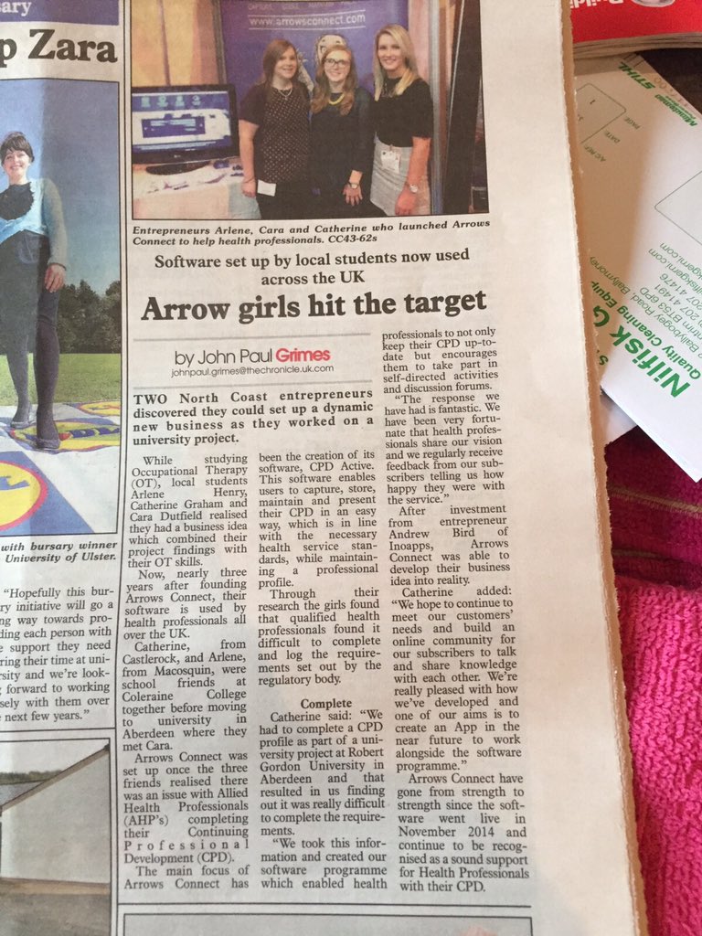 ArrowsConnect's tweet photo. Great write up in our local paper #cpdactive #cpdhelp #stressfree https://t.co/nQrYa6JQUG