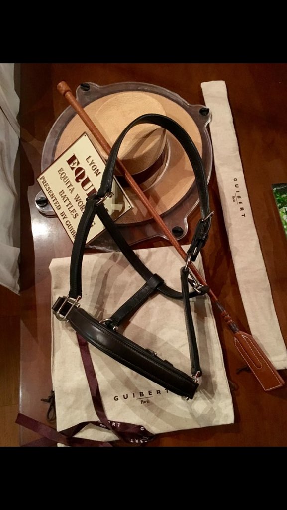 EvaDugier's tweet photo. Récompenses et aboutissement du partenariat avec la sellerie Guibert Paris @Equitalyon #lots #cavaliers #sponsorship https://t.co/P3dk4jR34O