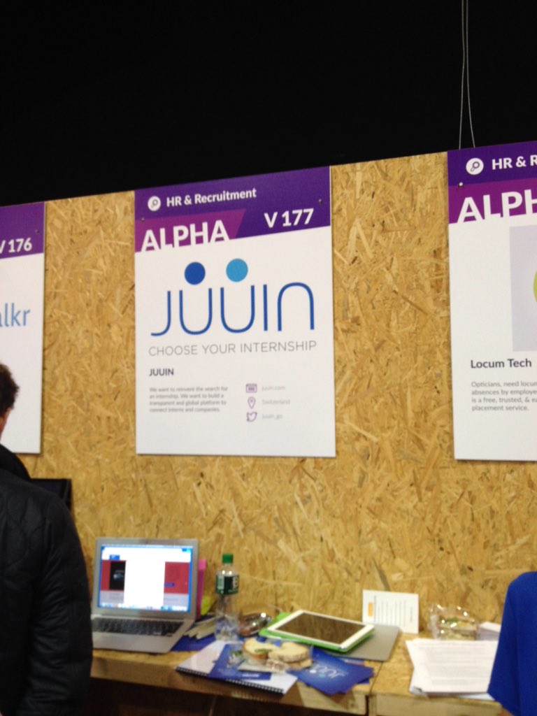 MaryLMolloy's tweet image. Interesting concept from @juuin_go, an internship review site based in Switzerland #websummit