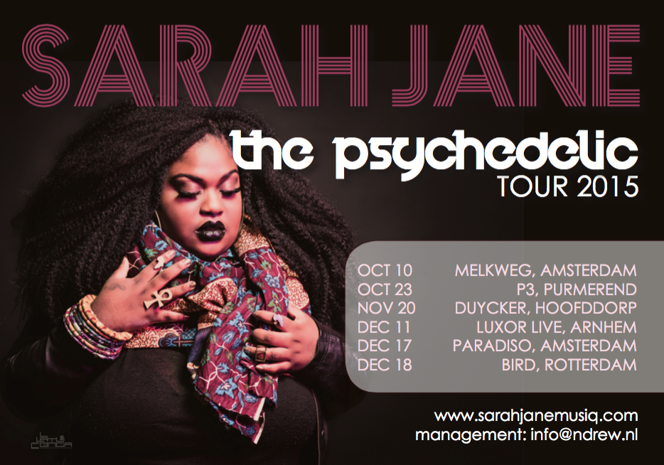NNDREWW's tweet photo. Sarah-Jane presents The Psychedelic Tour! Next show: November 20th @Duycker, Hoofddorp! https://t.co/F8i3P3SFDO