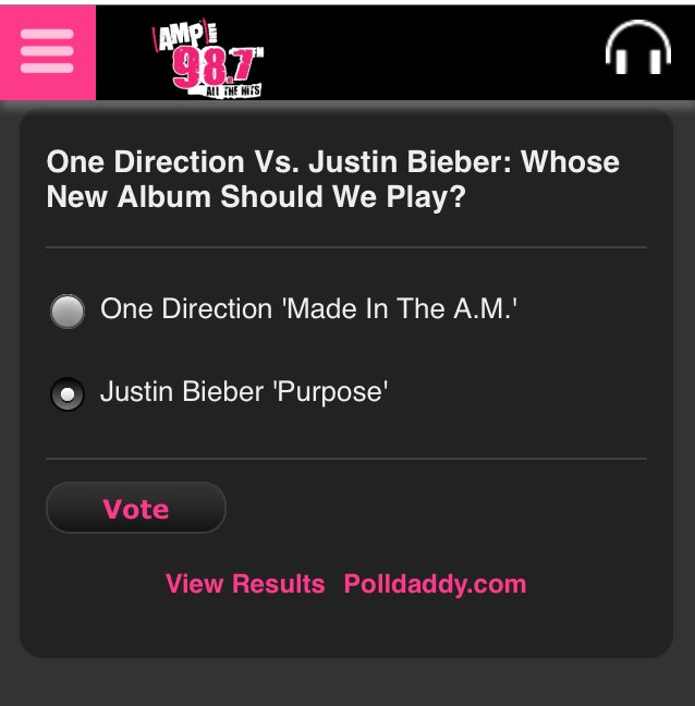 BELIEBERfaenni's tweet photo. Guys first 1D think they have to change the date of their album and now this ??? Noo vote for justin https://t.co/s0KzMS9R82