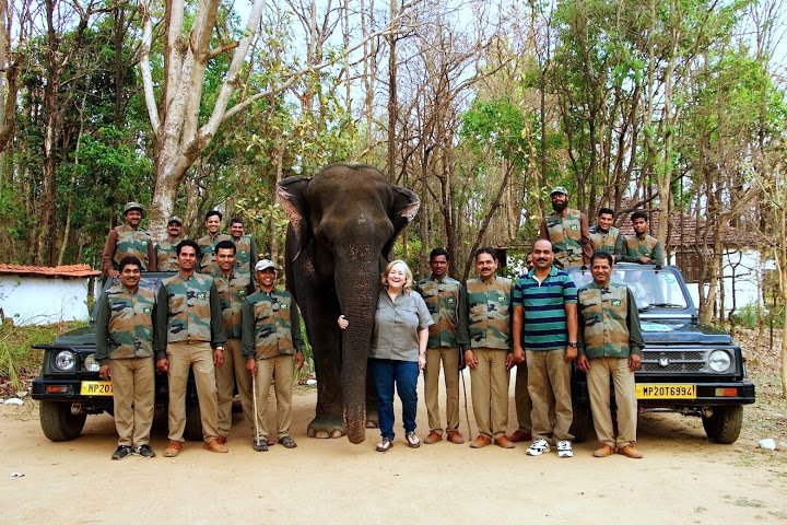 rareindia's tweet photo. Owner of @kiplingcampmp Belinda Wright with the Kipling Camp team. Stay tuned as we celebrate #150yearsofkipling https://t.co/Wh0Hz1IgVM