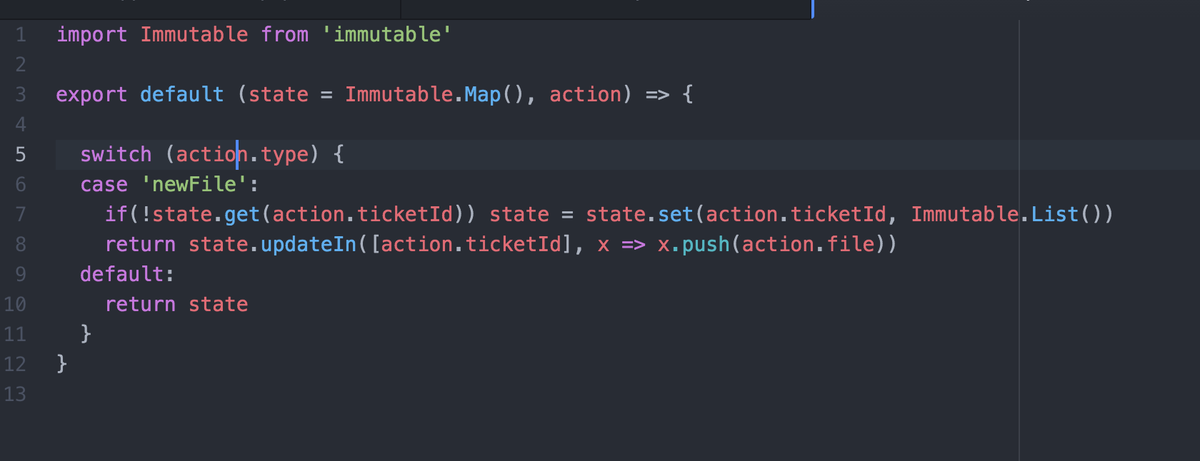 zachcodes's tweet photo. Is there a better way to push to a nested array inside of an Immutable.Map? @leeb @dan_abramov https://t.co/6Zu02oBNfQ