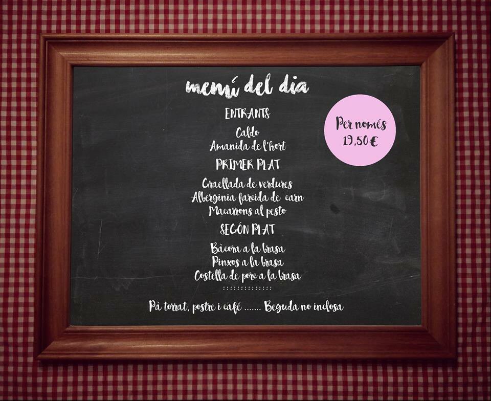 Aquí teniu el menú del dia d'avui // Aquí tenéis el menú del día de hoy