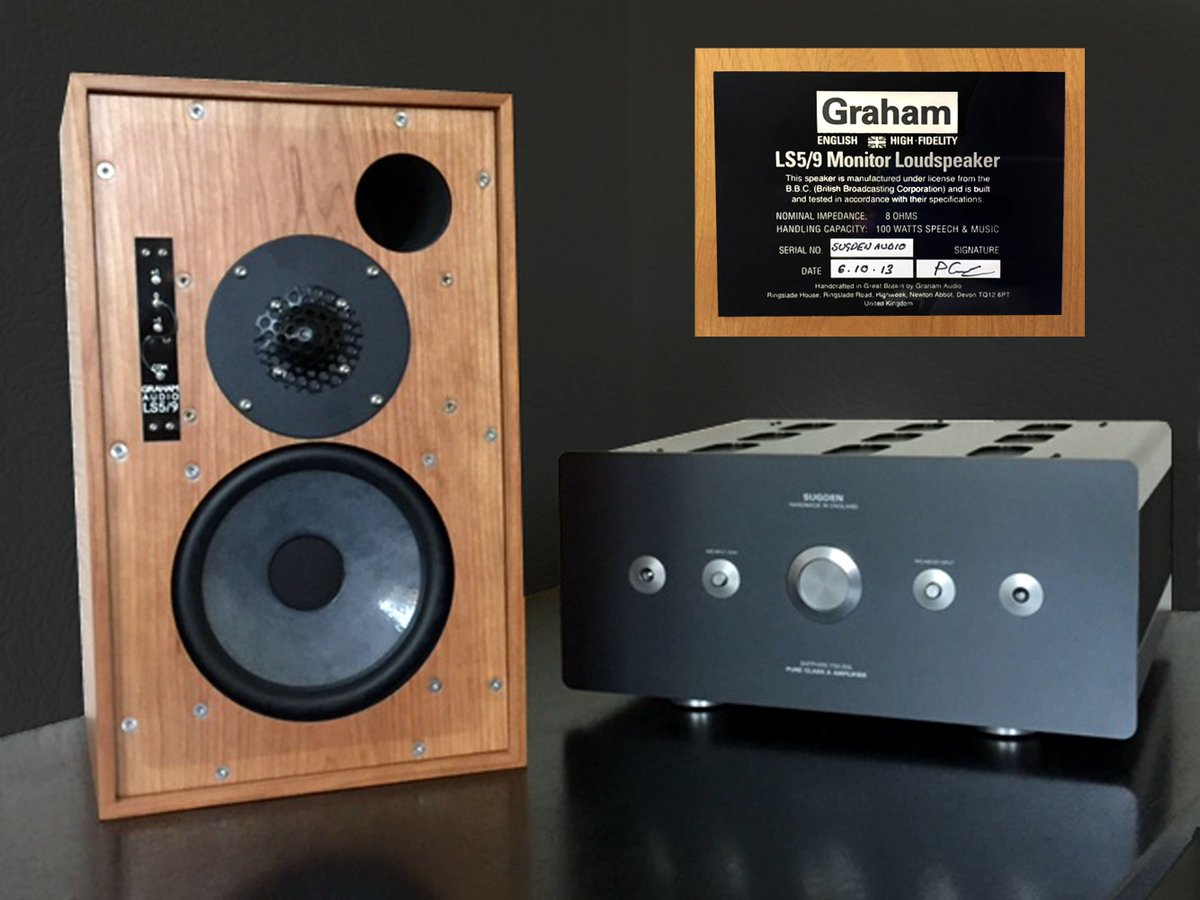 SugdenAudio's tweet photo. #SystemSynergy
#GrahamAudio LS5/9’s combined with the Sugden Sapphire #FBA800 power amp. Well worth an audition. https://t.co/d4v8kJugXC