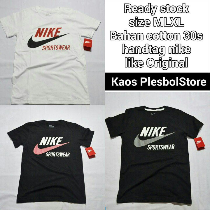 KAOS NIKE, ADIDAS &amp; PUMA.

Tag like original.
Size MLXL.

SMS/WA: 0878-676767-11.
BBM: 261dba6e. 
Line: PlesbolStore