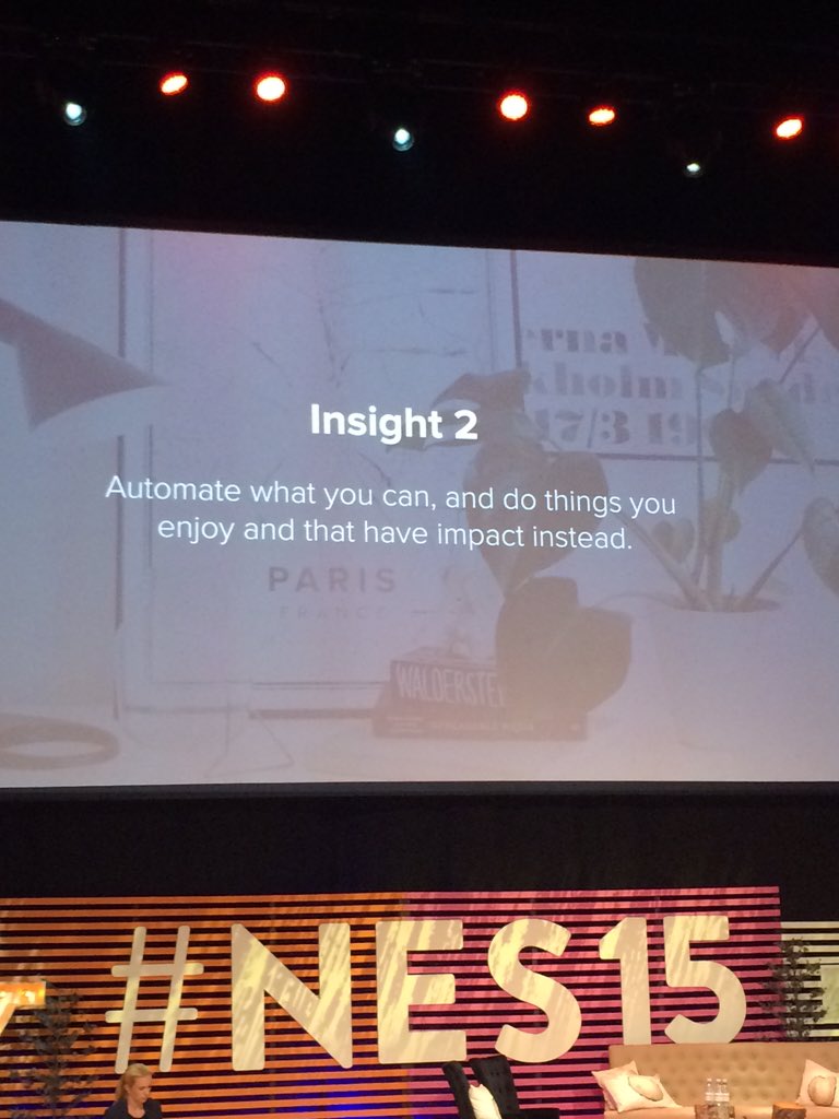 VoyadoCloud's tweet photo. Insights from #NES15 - let us automate your #ecommerce and you can do fun things instead #TruePersonalisation https://t.co/R5tSxo0QPT
